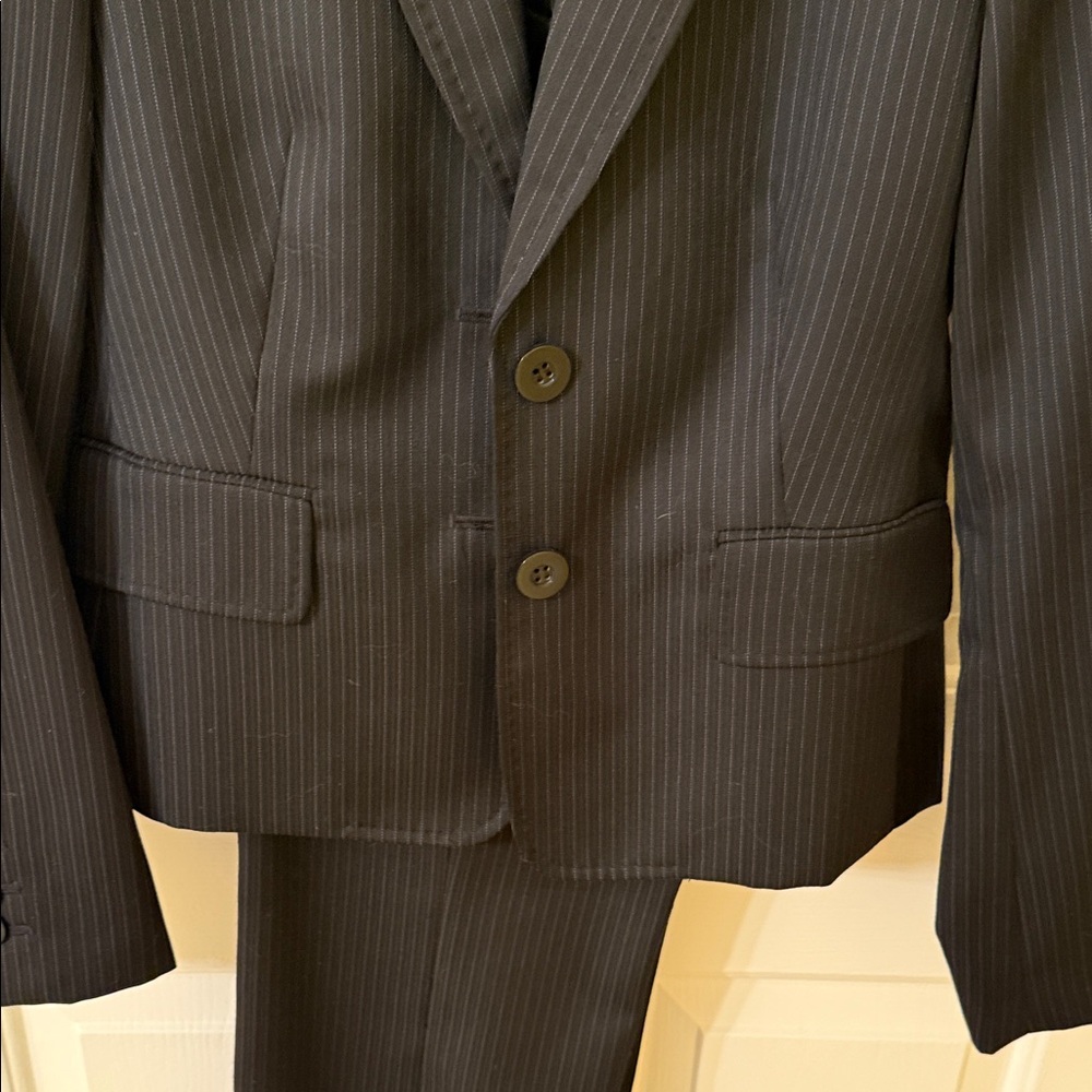 Anne Klein Charcoal Pinstripe Suit